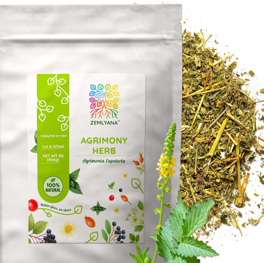 Agrimony Herb 1lb Tea - Dried Agrimonia Eupatoria - Cut & Sifted Fresh Herbal Loose Teas