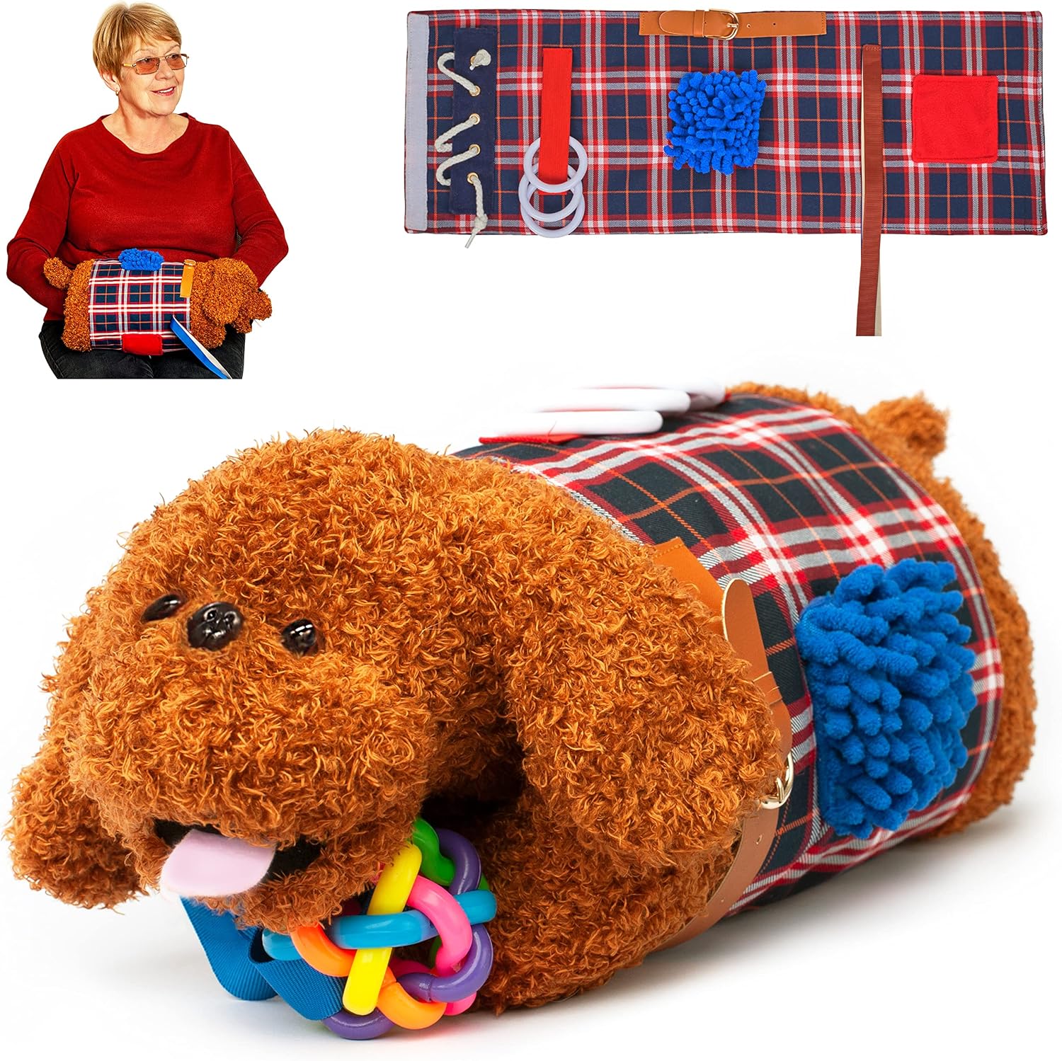 ODOXIA Fidget Muff and Blanket for Elderly | Fidget Blanket for Dementia | Dementia Products for Elderly | Gift and Activities for Seniors with Alzheimer’s | Sensory Toys