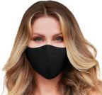 Washable Face Mask with Adjustable Ear Loops & Nose Wire - 3 Layers, Made in USA