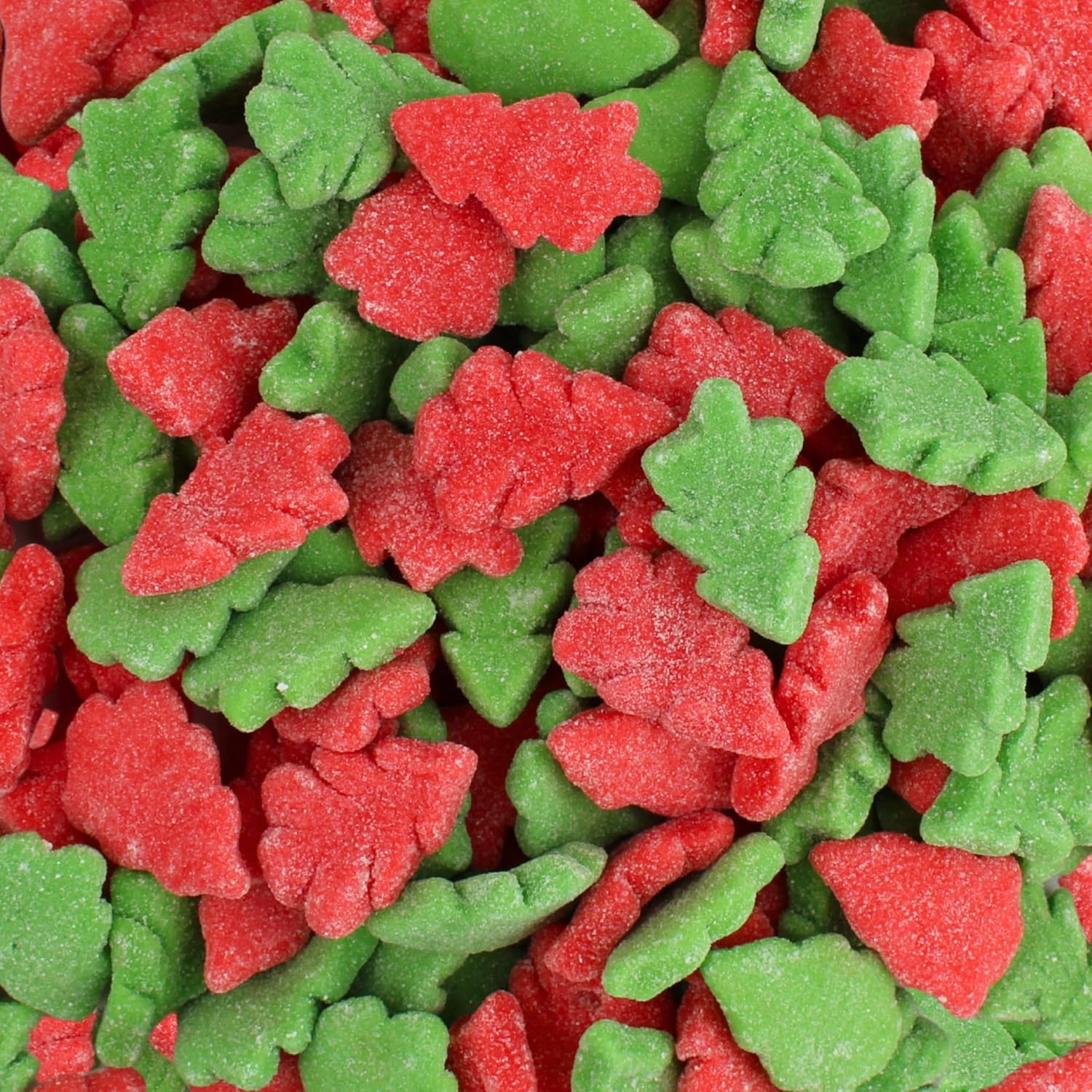 Festive Red and Green Christmas Gummy Candy - Bulk Christmas Tree Gummies (1 Pound)