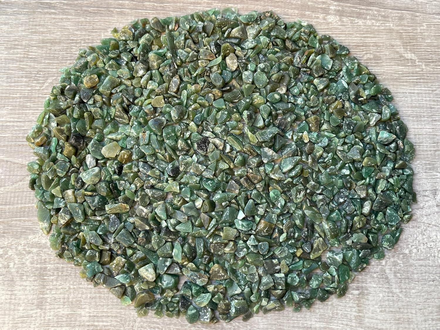 GAF TREASURES 2 oz Lot Natural Semi Green Aventurine Gemstone Chips, Crushed Mini Tumbled Crystals, Undrilled Crystal Chips (Green Aventurine)