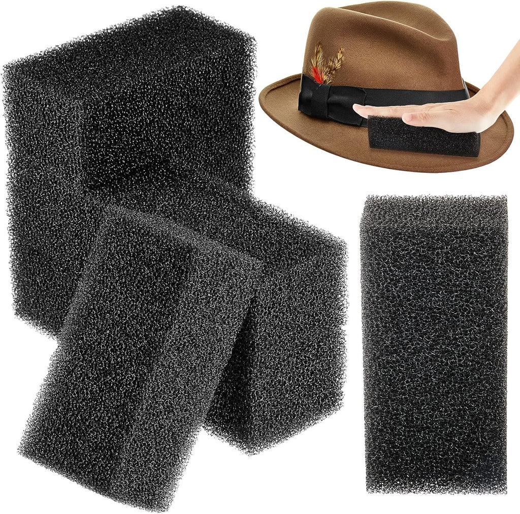 Cunhill Hat Cleaner Kit 6 Pieces Hat Brush Sponge Cleaner Kit Felt Western Cleaning Removes Lint and Dirt