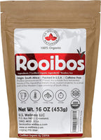 Rooibos Tea 1LB (16Oz) 100% CERTIFIED Organic (USDA seal) | Red Rooibos Loose Leaf Tea | South African Red Bush Herbal Tea| (200+ CUPS) | Non-GMO | Keto Friendly