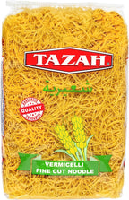 Tazah Vermicelli Noodles 15.87oz (450g) - Delicious, Nutritious, Quick-Cooking, Versatile Pasta - Ideal for Soups, Salads, Stir-Fry Dishes - Authentic Mediterranean Cuisine - Product of UAE