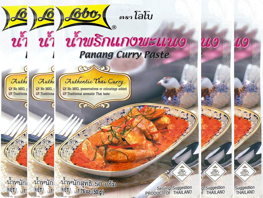 Lobo Panang Curry Paste - No MSG, No Preservatives, No Artificial Colors (Pack of 5)