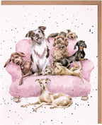 Wrendale Designs Greeting Card - MOVIE NIGHT (Dogs)