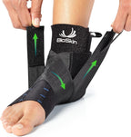 BioSkin Ankle Compression Brace - Sprained Ankle, Post Injury Support Brace for Women and Men, Swollen Feet Relief, HSA or FSA Eligible (Medium, Large)