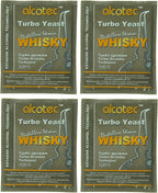 Alcotec Whiskey Turbo Yeast | Brewers Yeast Powder | Wine Yeast for Wine Making | Dry Yeast | Nutritional Yeast | (4 Packs)