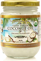 Coconut Country Living's Extra Virgin Coconut Oil - Cold Pressed, Unrefined organic Superfood for Hair, Skin, Beauty, Cooking - Keto & Paleo Diet Friendly - 6.76 oz