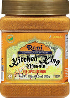 Rani Kitchen King Masala (20-Spice Curry blend) 17.5oz (1.1lbs) 500g PET Jar ~ All Natural | Vegan | No Colors | Gluten Friendly | NON-GMO | Kosher | Indian Origin