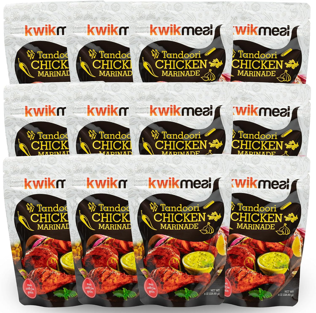 Restauraunt Style Tandoori Chicken Marinade Paste | 226g (8.0 OZ) | Perfect Marinade for Tandoori & Tikka | 12 Aromatic Spices | Yogurt, Fresh Ginger, Garlic, Authentic Taste, Simple to Use | 12 Pack