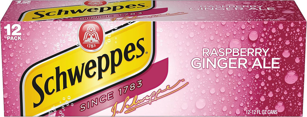 Schweppes Raspberry Ginger Ale - 12 oz cans - 12pk