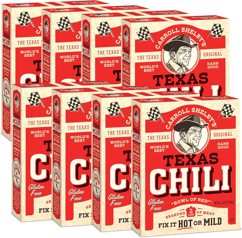Carroll Shelby's Original Texas Brand Chili Kit 3.65oz Box (Pack of 8)