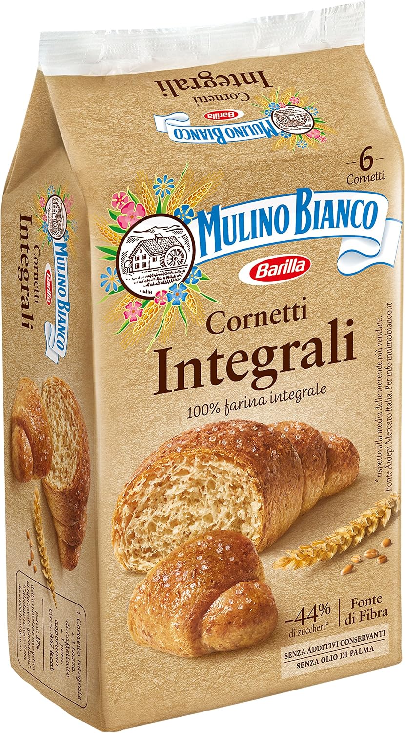 Mulino Bianco | Italian Cookies | Mulino Bianco, Wholemeal ribbons 6 pieces | Mulino Bianco Cookies | 8.46 Ounce Total Weight