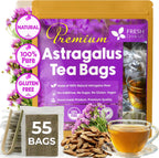 FreshDrinkUS, Premium 55 Astragalus Root Tea Bags, 100% Natural & Pure from Astragalus Root Herbal Tea. Made with Natural Material Tea Bags. No Sugar, No Caffeine, No Gluten, Vegan.