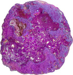 mookaitedecor Angel Aura Quartz Geode Stone Titanium Coated Natural Rock Crystal Cluster Specimen for Reiki Healing Meditation Home Decor 10-35g, Purple