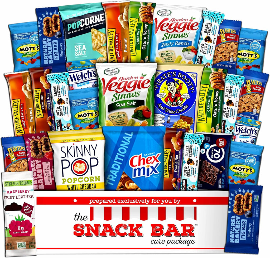 Healthy snack Care Package (30 count) A Gift crave Snack Box with a Variety of Healthy Snack Choices – Great for Office, College Military, Work, Students etc.