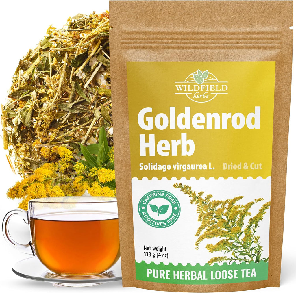 4 oz. Goldenrod Tea Herb Golden (Solidago Virgaurea L.) - 113 g Dried Golden Rod Herbs Herbal Tea