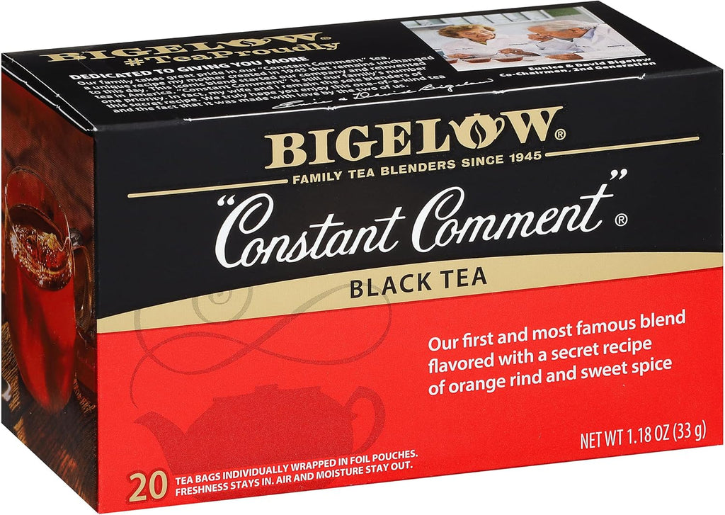 Bigelow Constant Comment Caffeinated Black Tea Bags, 20 Count (Pack of 6)