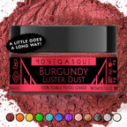 MONÉGASQUE Red Edible Glitter for Drinks 7g – Red Edible Glitter for Cakes & Cocktails - Burgundy Sprinkles Luster Dust for Cake & Cocktail - Drink Shimmer & Mother's Day Food Decorations Spray