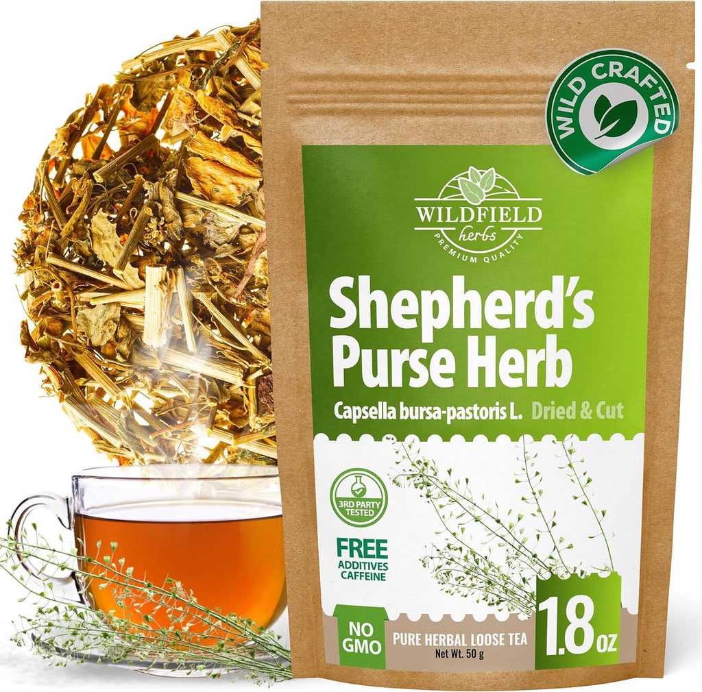1.8 oz. Shepherds Purse Herb Bulk Herbal Tea Shepard Purse Herb (Capsella Bursa-Pastoris) - 50g Tea Bolsa De Pastor