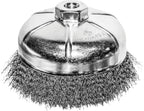 Century Drill & Tool 76061 6" Coarse Crimped Cup Brush, 5/8" X 11" Arbor, 6,600 RPM Max - Heavy-Duty Cleaning and Surface Prep on Concrete and Metal