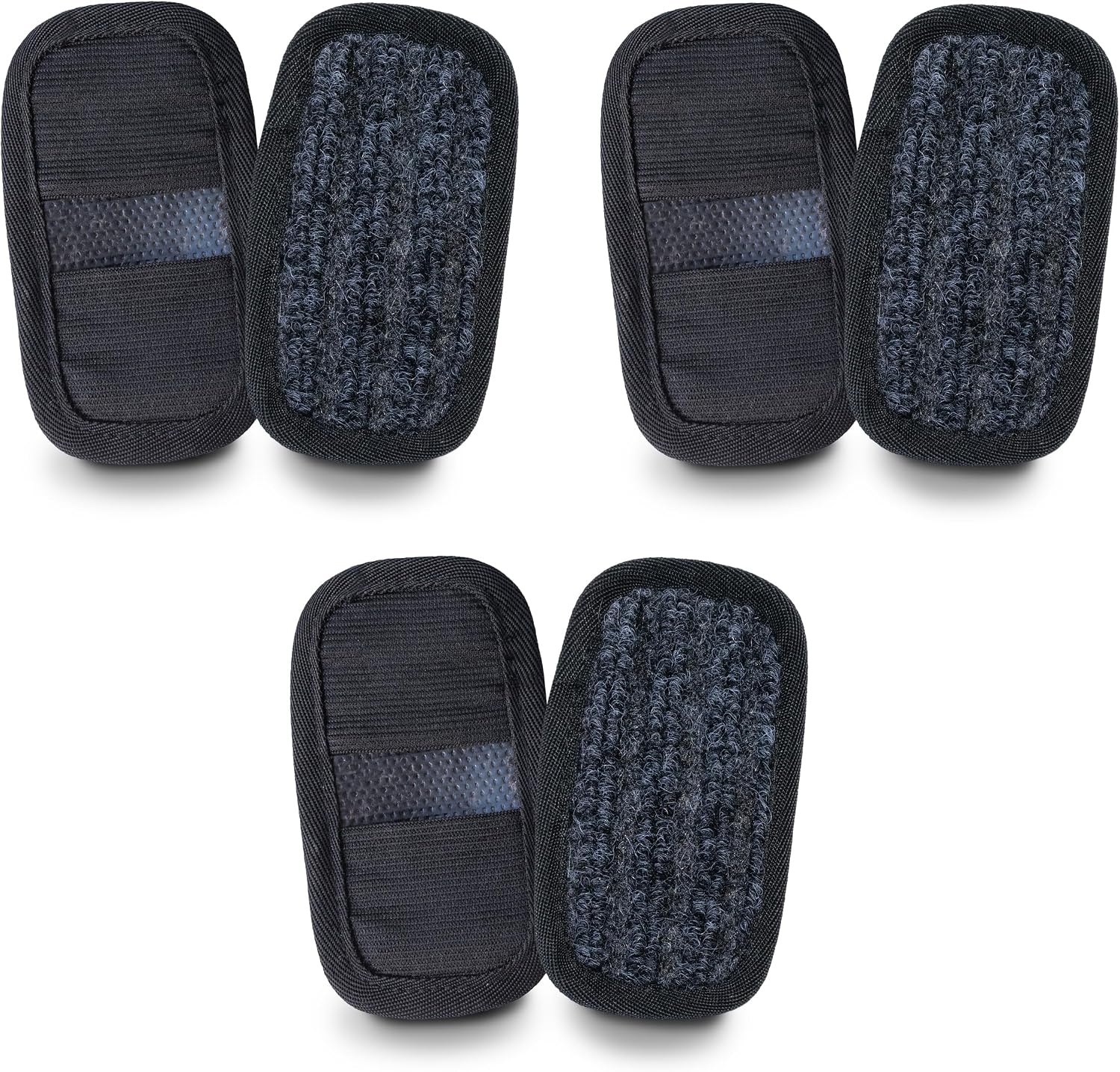 Top Glides GlidePads Walker Ski Glide Covers - 3 Pairs (Black)