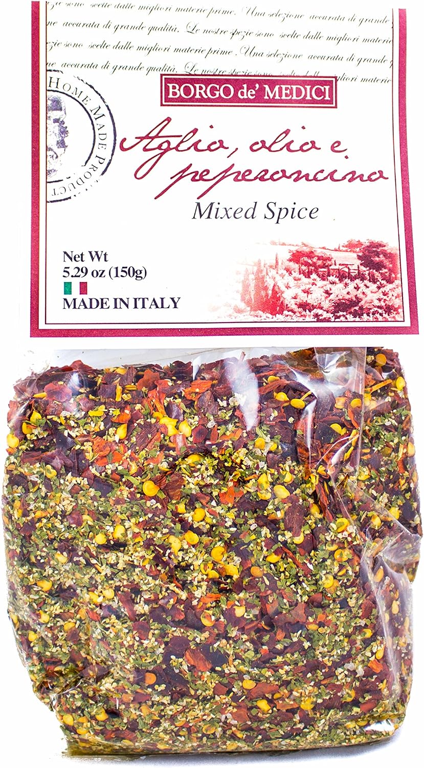 Borgo de Medici AGLIO,OLIO & PEPERONCINO SEASONING BLEND (5.3oz / 150g)
