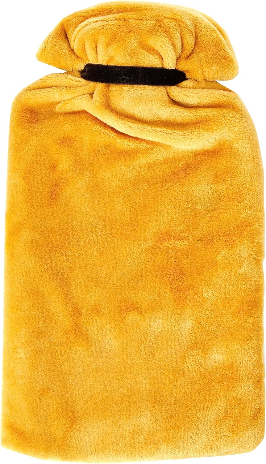 Vagabond Bags Ltd Extra Large 2.7 Litre Hot Water Bottle and Cuddlesoft Cover, Ochre