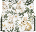 Easter Bunny Cocktail Napkins 100 Pack 3 Ply Paper Napkins Vintage Floral Rabbit Design Spring Party Disposable Dessert Beverage Table Supplies