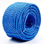 Heavy Duty PP/Polyester/Nylon Rope, Weather-Resistant & Waterproof Rope for Pool, Marine, Camping, Household Use, Construction & Rigging Applications (Blue, 1/4in X 98FT)