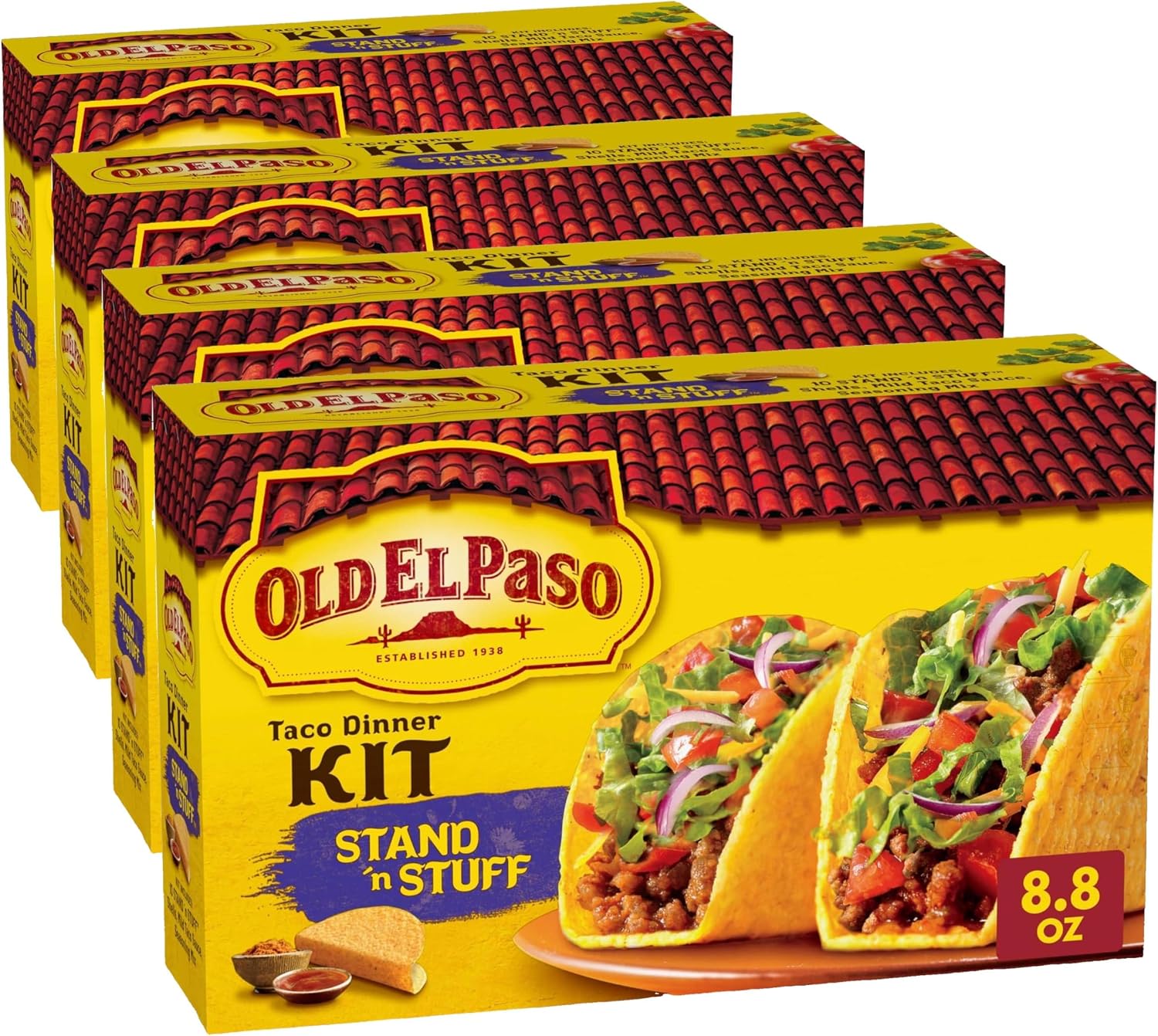 Old El Paso Stand 'N Stuff Taco Dinner Kit, 8.8 oz. (Pack of 4)