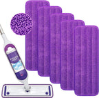 Reusable Power Mop Refill Pads Compatible with Swiffer PowerMop Mop - Power Mop Pads Refill - Washable Microfiber Pads for Multi-Surface Floor Cleaning, 5 Pack