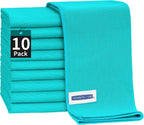 Microfiber Cleaning Cloth - 10 Pack Glasses Cleaning Cloth, 16" x 14" Window Cleaning Rags, Streak Free Lint Free Polishing Cloths Wipes for Eye Glass, Stainless Steel, Windshield, Turquoise
