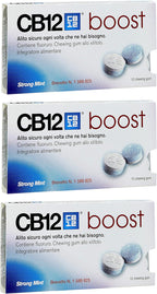 CB12 Boost Sugar Free Gum - Strong Mint (3 x Packs)