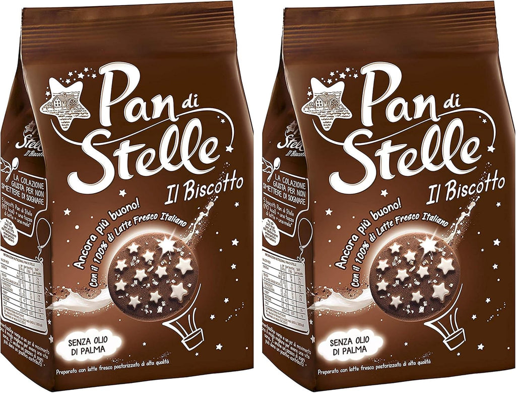 Pan di Stelle Mulino Bianco Biscuit with Cocoa , Hazelnuts 12.3 oz (350g) From Italy Pack of 2