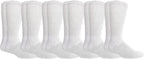 Yacht & Smith 6 Pairs of Loose Fit Non-Binding Soft Cotton Diabetic Crew And Ankle Socks, Bulk Value Pairs