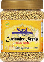 Rani Coriander (Dhania) Seeds Whole, Indian Spice 8oz (227g) PET Jar ~ All Natural | Gluten Friendly | NON-GMO | Kosher | Vegan | Indian Origin