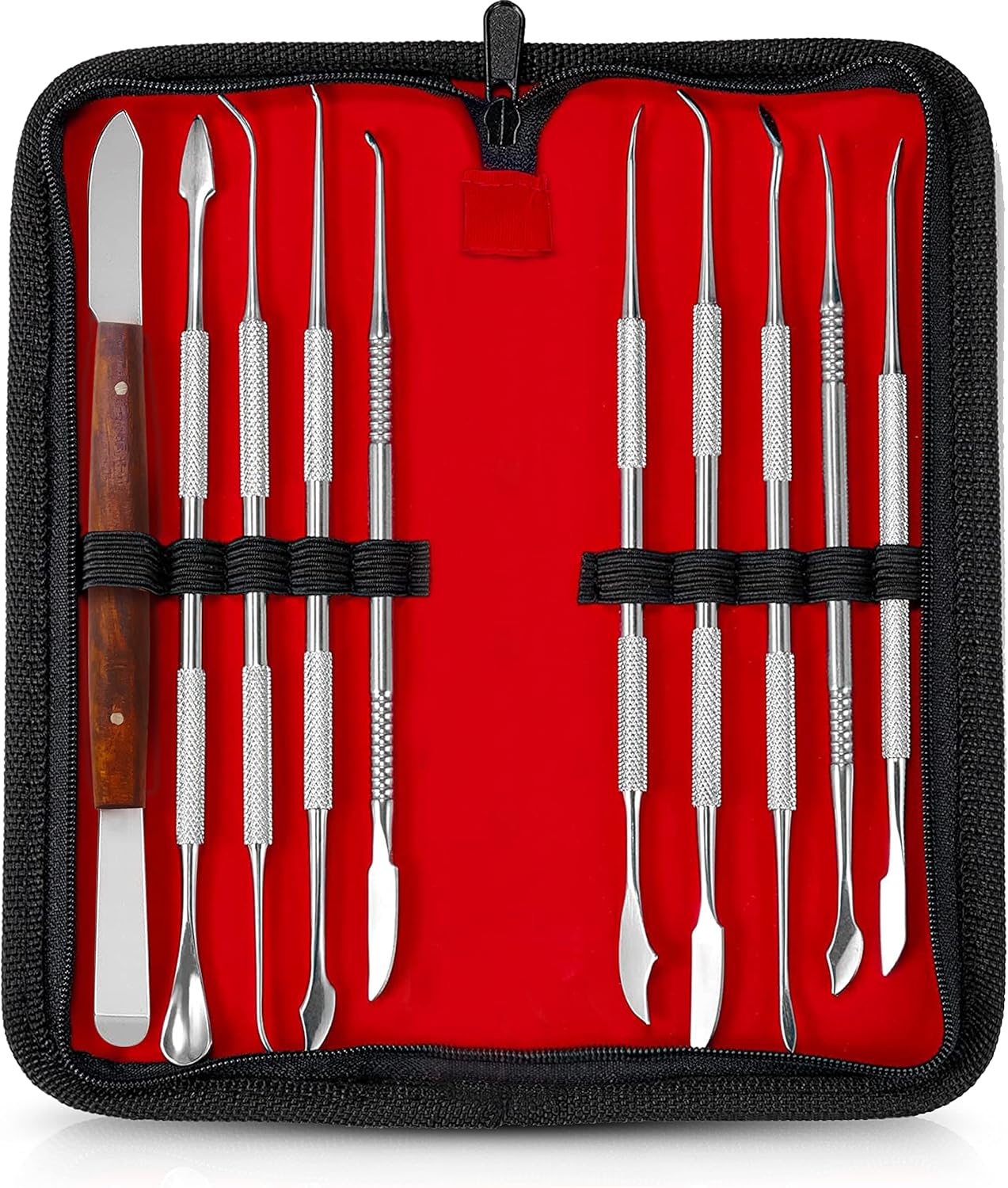 SURGICAL ONLINE Stainless Steel Wax Carvers Set, Pottery & Polymer Clay Tools, Sculpting Kit with Carrying Case
