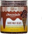 GiGi Hard Wax Beads for Hair Removal Chocolate Scented - Strip-Free for Face & Body, Microwave & Wax Warmer Compatible, 10 oz