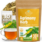 30 Bags Agrimony Herb Dried Cut Agrimony Flower Tea (Agrimonia Eupatoria L.) - 30 Count 2g Tea Bags Agrimonia Flor De Hierba De San Guillermo