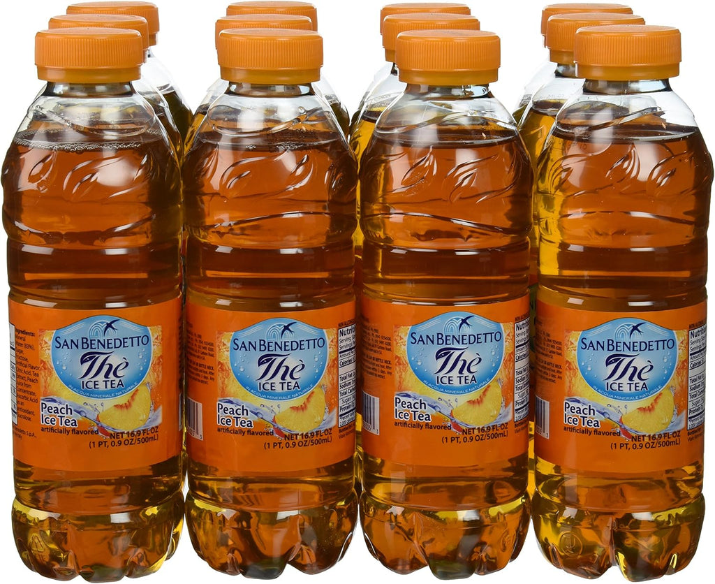 San Benedetto Peach Ice Tea (Pack of 24) - 16.9 Fl Ounce Each