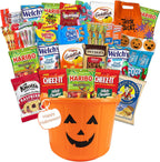 Halloween Snacks Gift Basket with Candy, Cookies, Bars & Snacks (38 Count) - Fun Halloween Care Package for College Students, Teens & Adults, Trick or Treat Sampler for Parties & Sharing