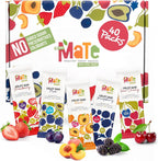 Mate Fruit Bars Variety Pack (40 Pack) - 100% Natural Real Fruit Snacks for Adults and Kids, Healthy Snacks, Fruit Leather. Gluten-Free, Vegan, No Added Sugar, No Preservatives and No Colorant