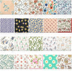 Crtiin 20 Pack Decoupage Napkins Floral Napkins Flower Cocktail Paper Decorative Toilet for Valentine's Day Birthday Party Beautiful Gorgeous, 20 Styles Each 6.5 Inches(Style 11)