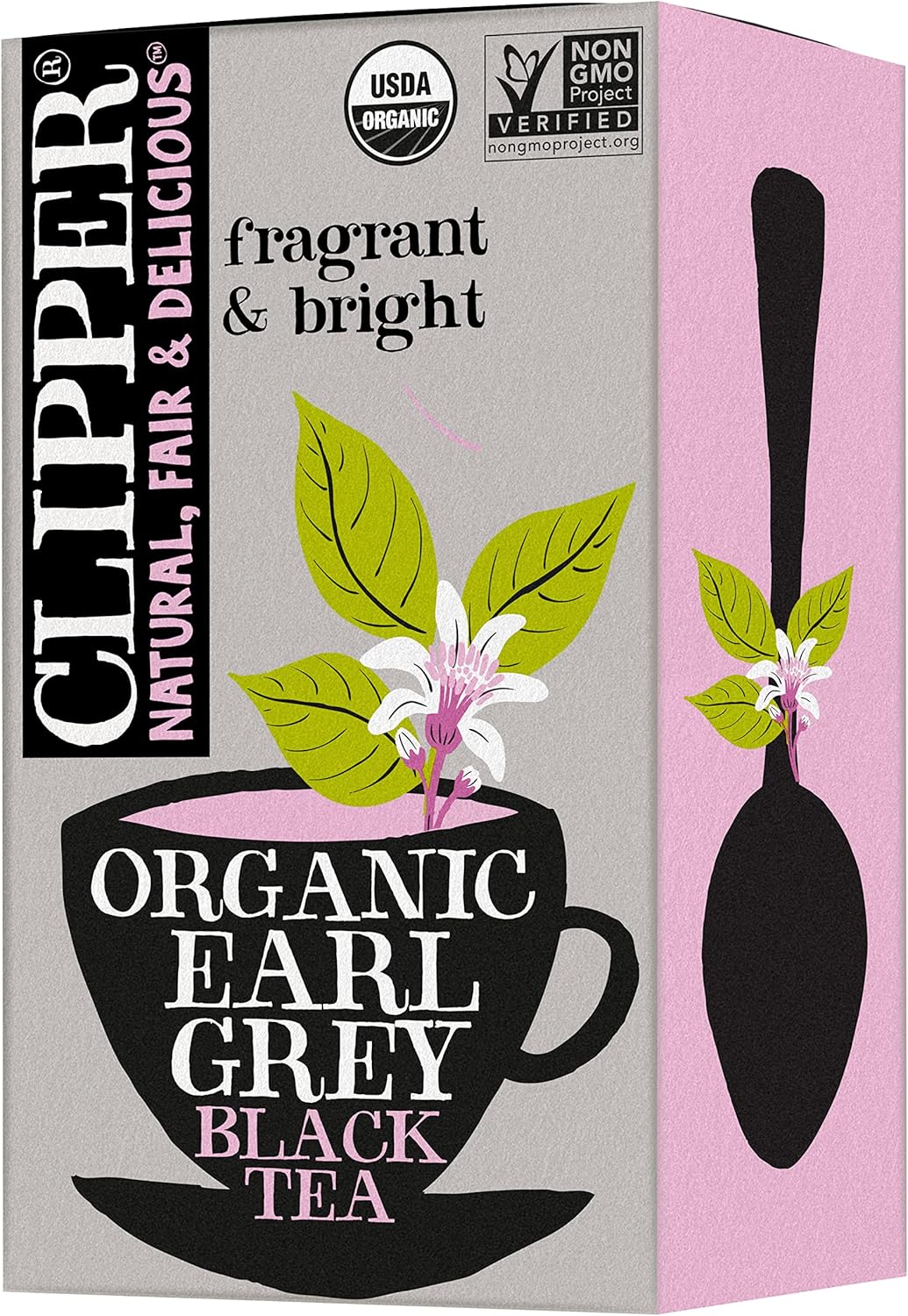 Clipper Tea Organic Earl Grey - USDA Organic, Non-GMO, Fair Trade, Sustainable Caffeinated Tea, 1 Pack, 20 Unbleached Tea Bags