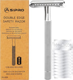 Safety Razor for Men & Women with 10 Double Edge Safety Razor Blades Reusable Double Edge Razor Single Blade Razors for Women & Men Kit Gift Metal Razors Stainless