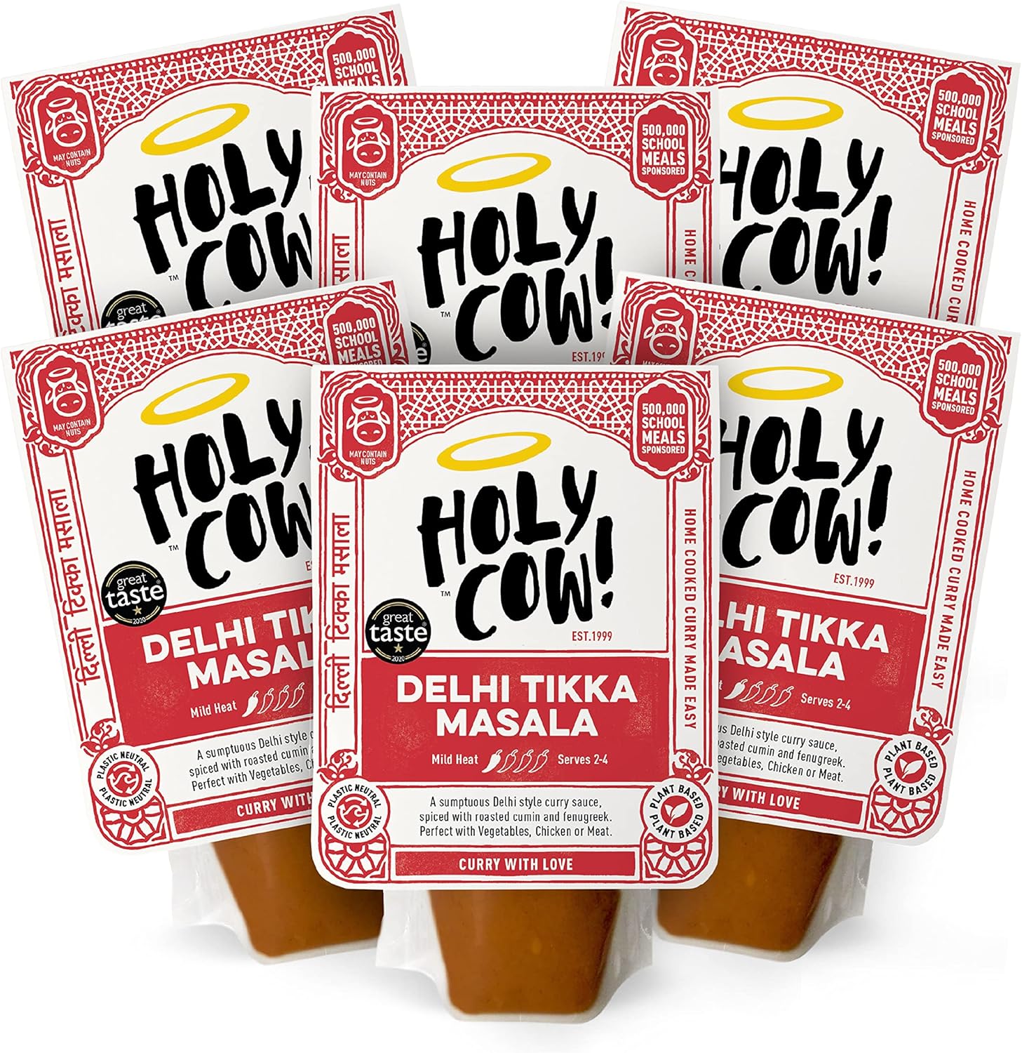 Holy Cow Delhi Tikka Masala Curry Sauce (250g) - Pack of 6