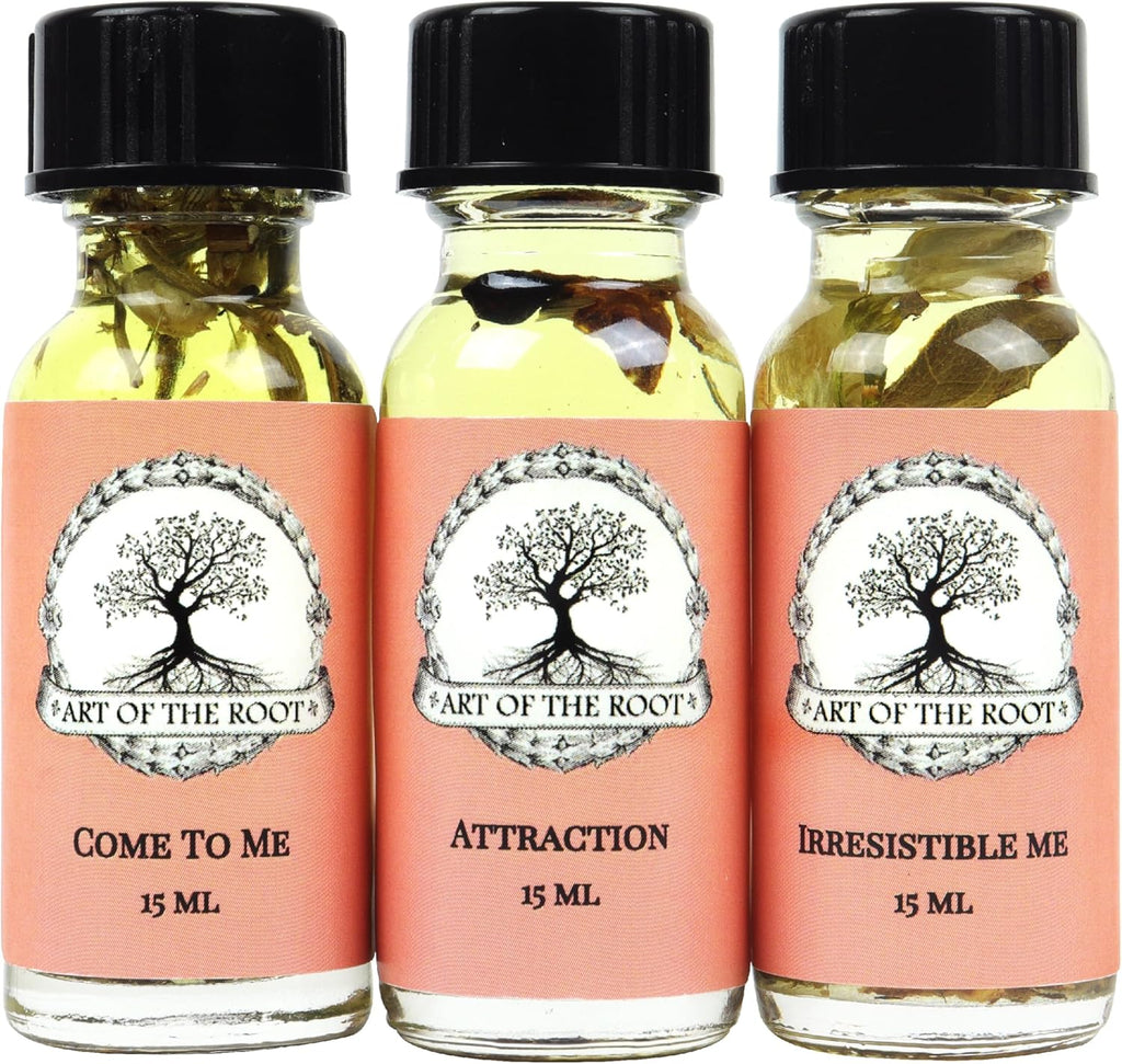 Love & Attraction 3 Oil Set with Come to Me, Love & Attraction, Irresistible Me Oils | Wiccan Pagan Hoodoo Conjure Magick