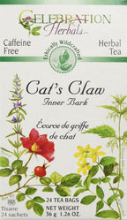 Celebration Herbals Cats Claw Inner Bark, 24 Herbal Tea Bags